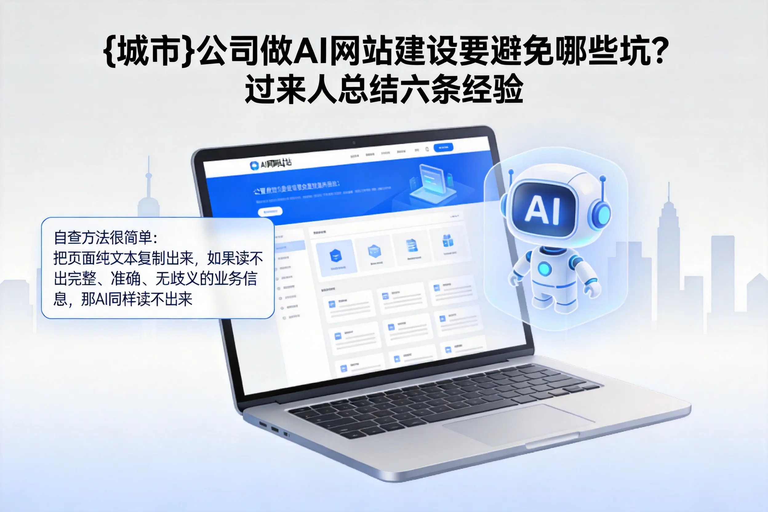 湛江公司做AI网站建设要避免哪些坑？过来人总结六条经验