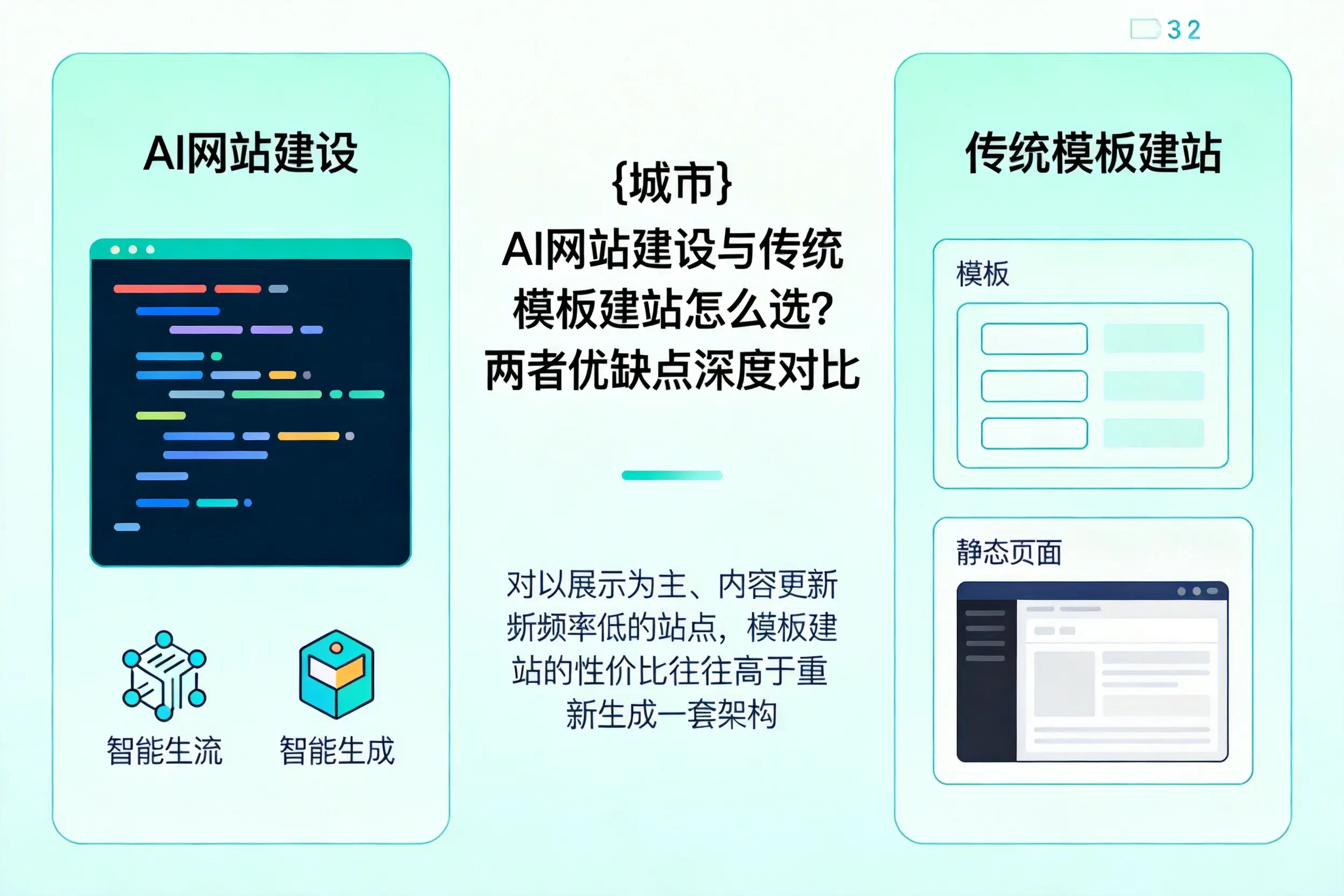 湛江AI网站建设与传统模板建站怎么选?两者优缺点深度对比