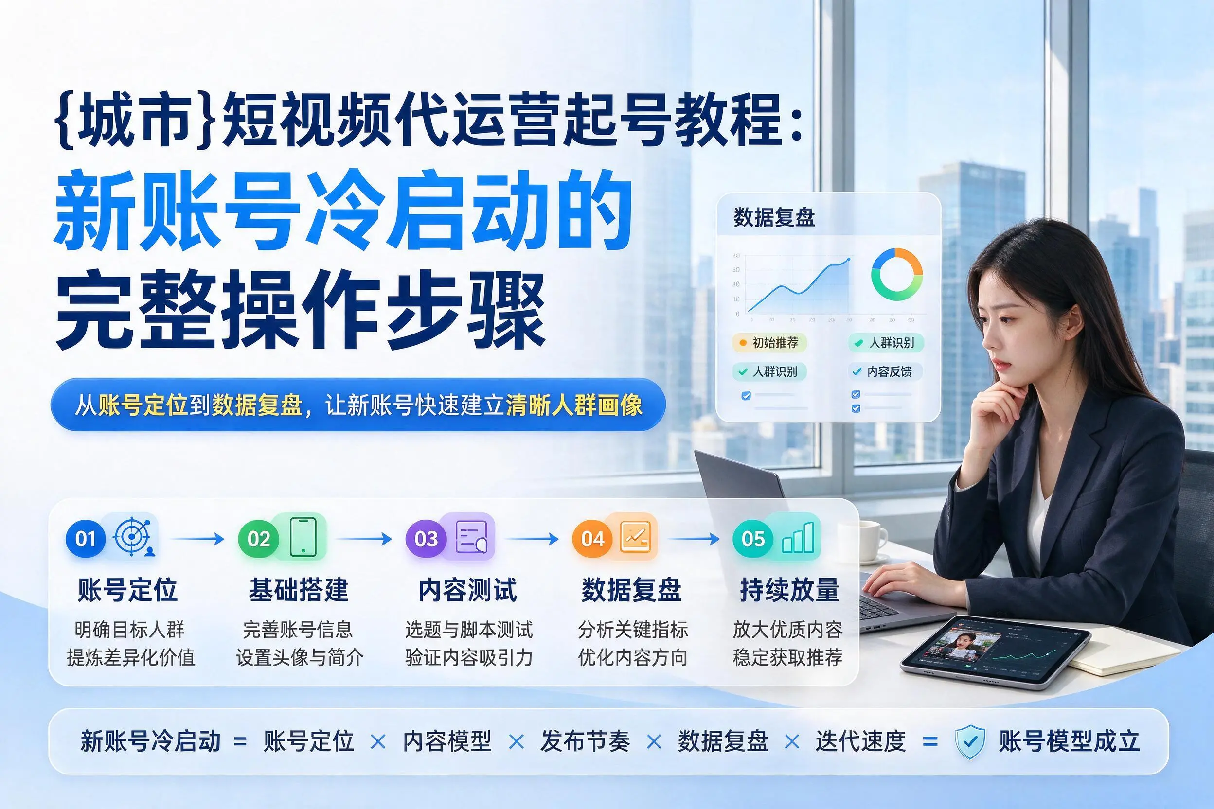 湛江短视频代运营起号教程:新账号冷启动的完整操作步骤