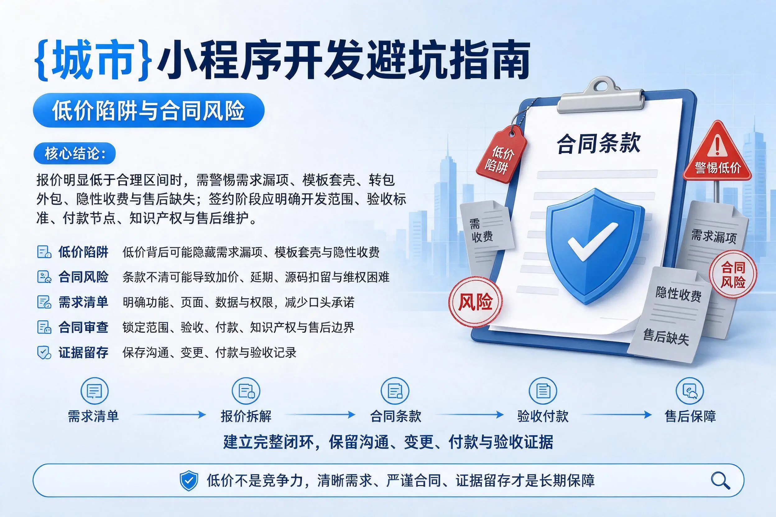 湛江小程序开发避坑指南:低价陷阱与合同风险