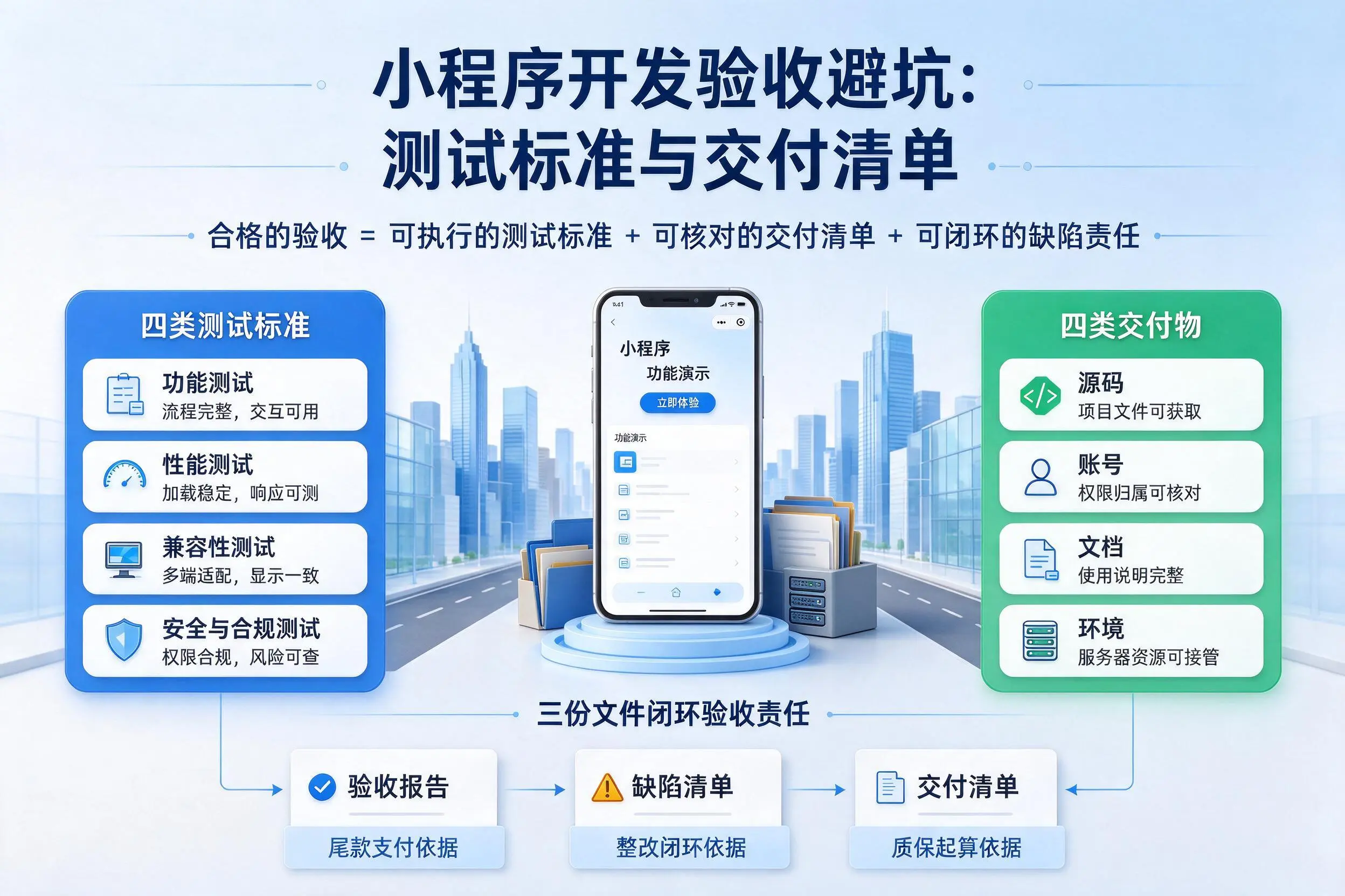 湛江小程序开发验收避坑：测试标准与交付清单
