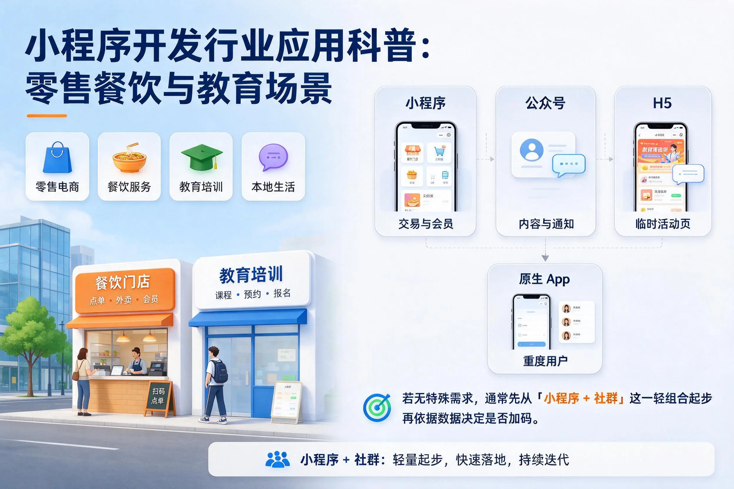 湛江小程序开发行业应用科普：零售餐饮与教育场景