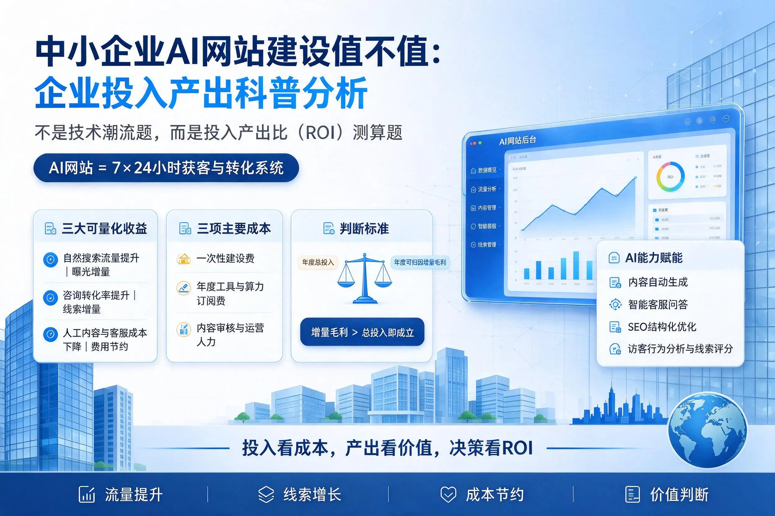 中小企业AI网站建设值不值：湛江企业投入产出科普分析