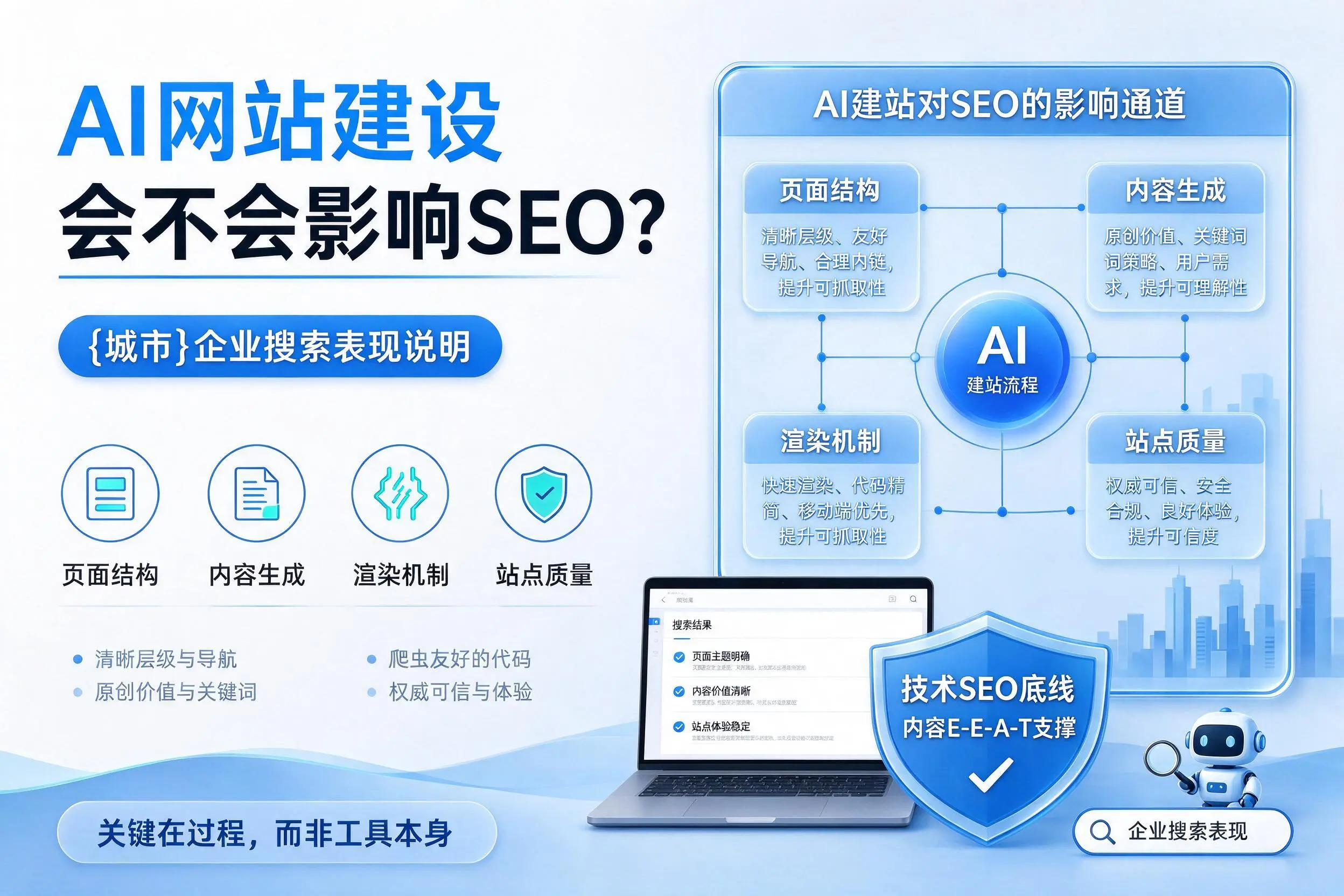 AI网站建设会不会影响SEO?湛江企业搜索表现说明