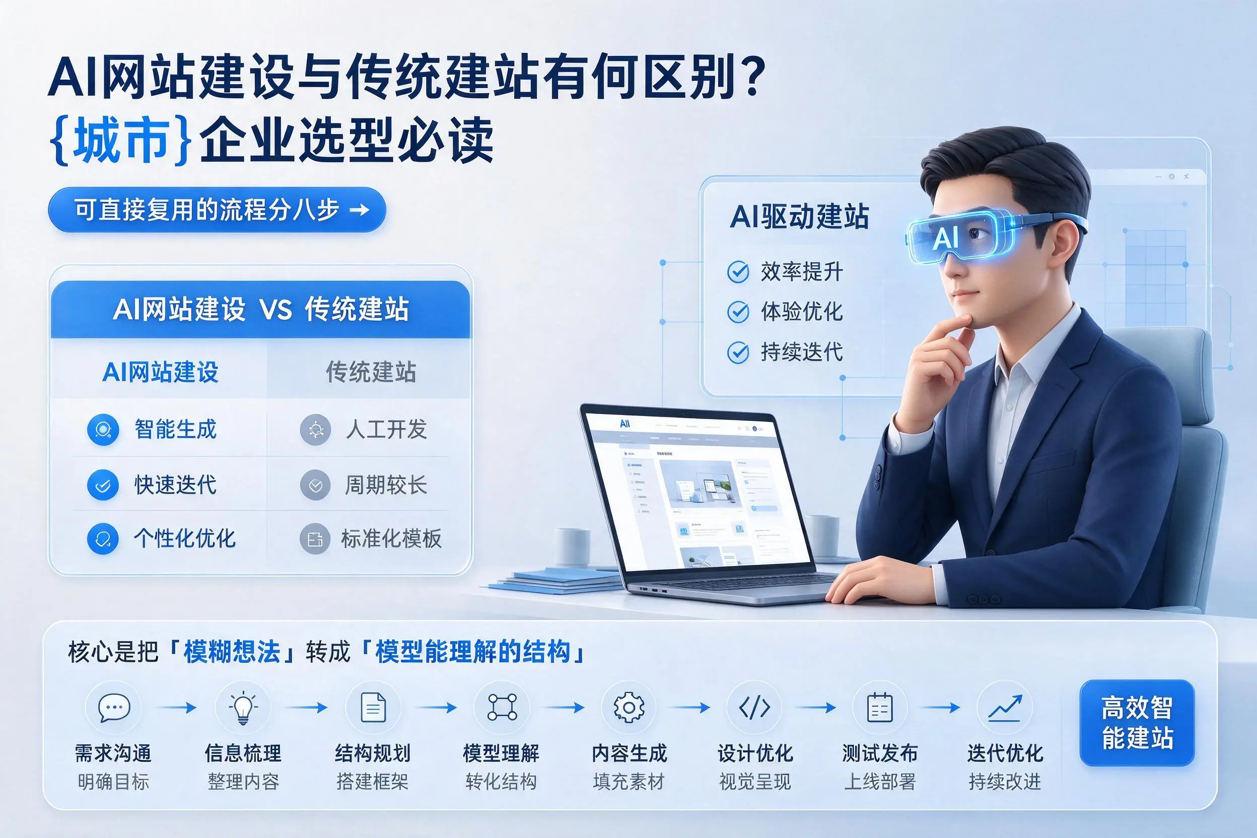 AI网站建设与传统建站有何区别?湛江企业选型必读
