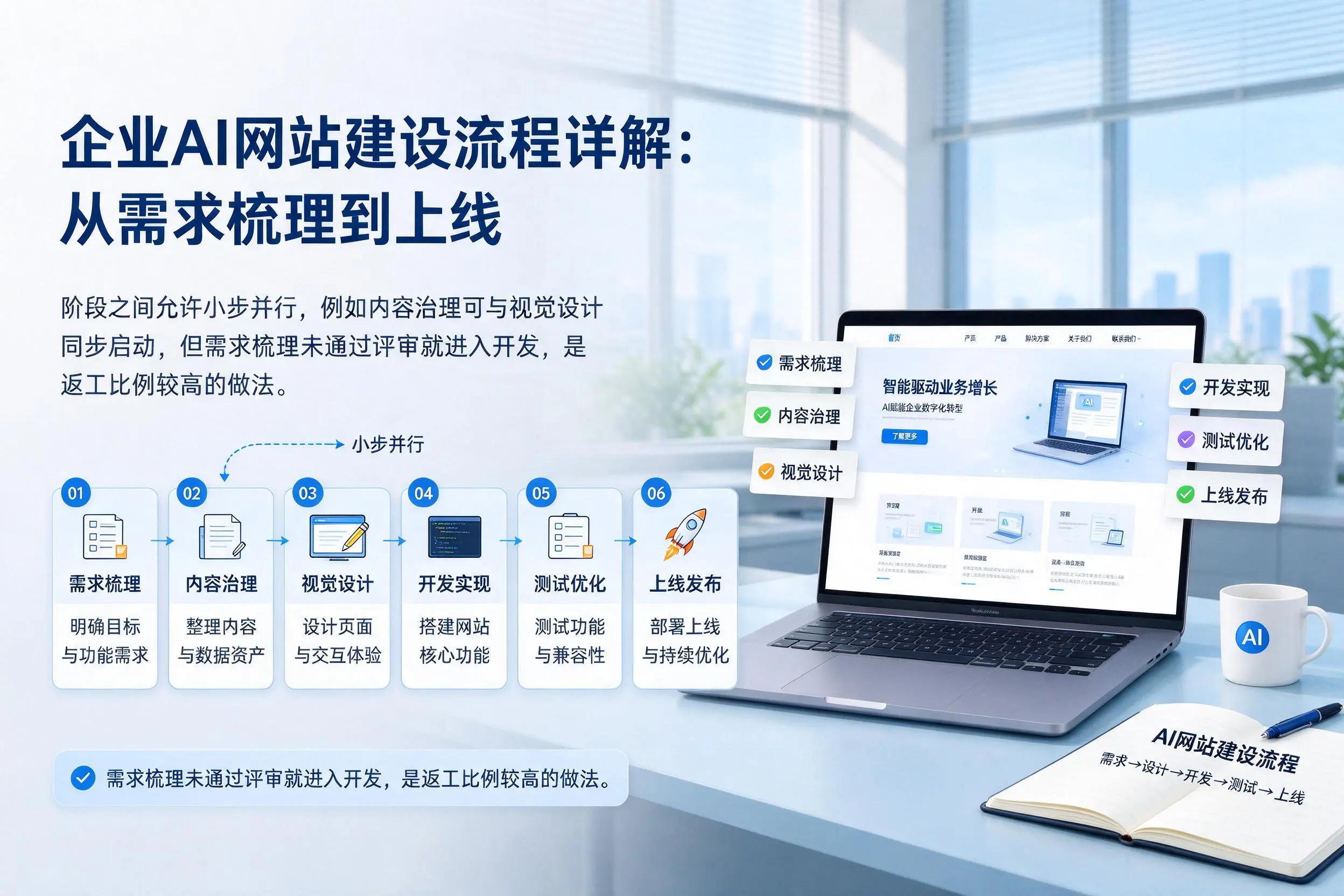 湛江企业AI网站建设流程详解:从需求梳理到上线