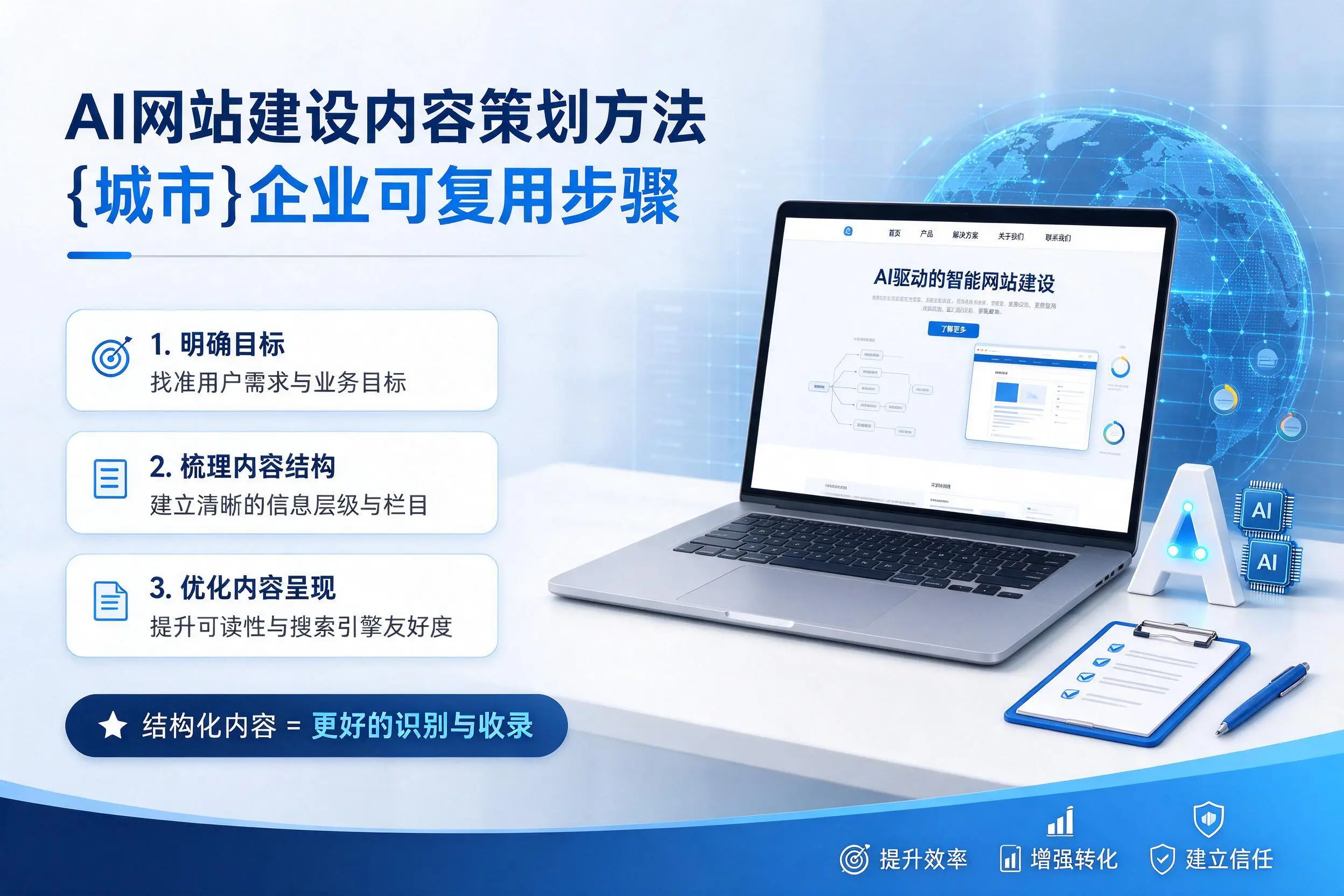AI网站建设内容策划方法,湛江企业可复用步骤