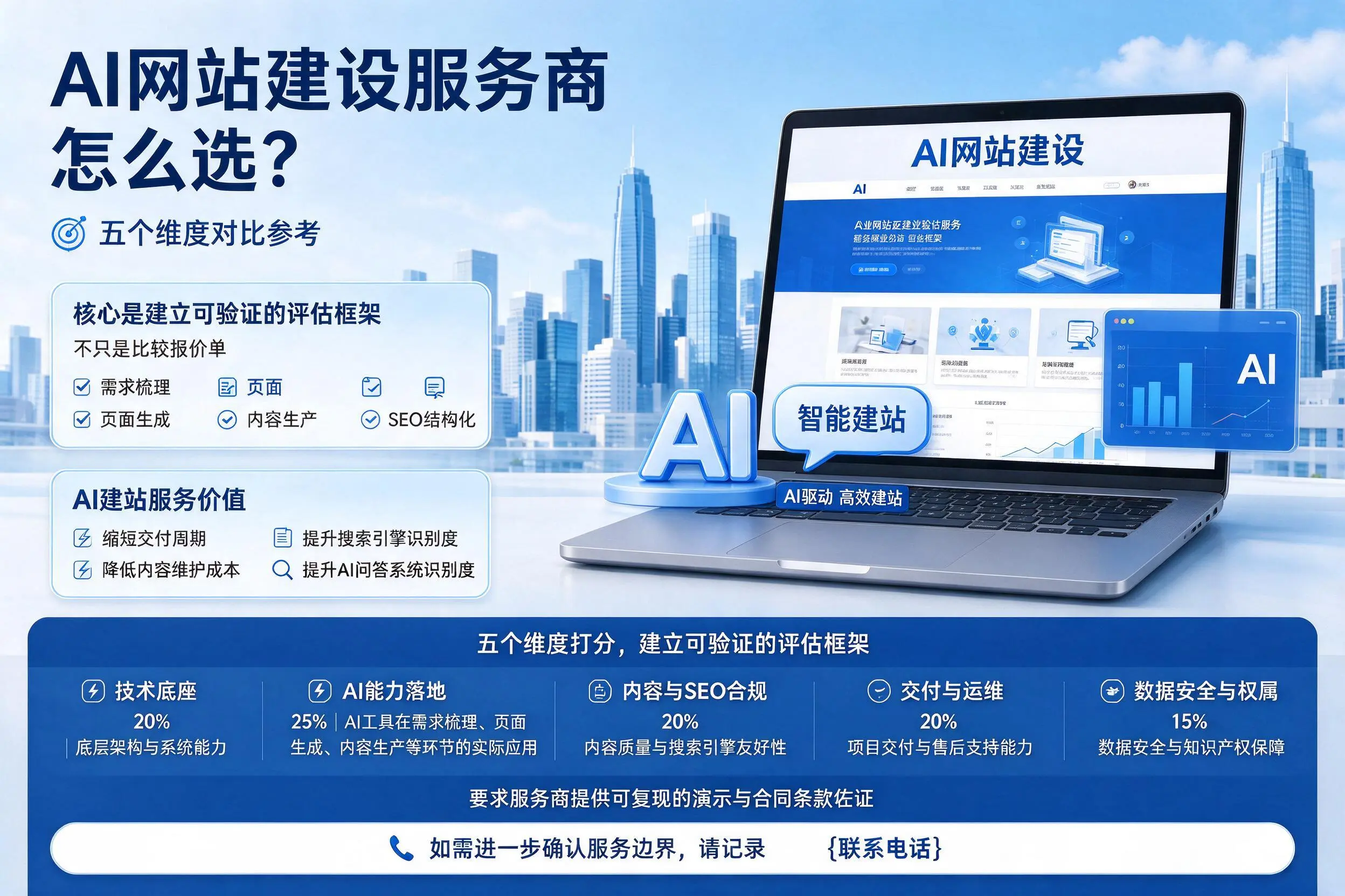 湛江AI网站建设服务商怎么选？五个维度对比参考