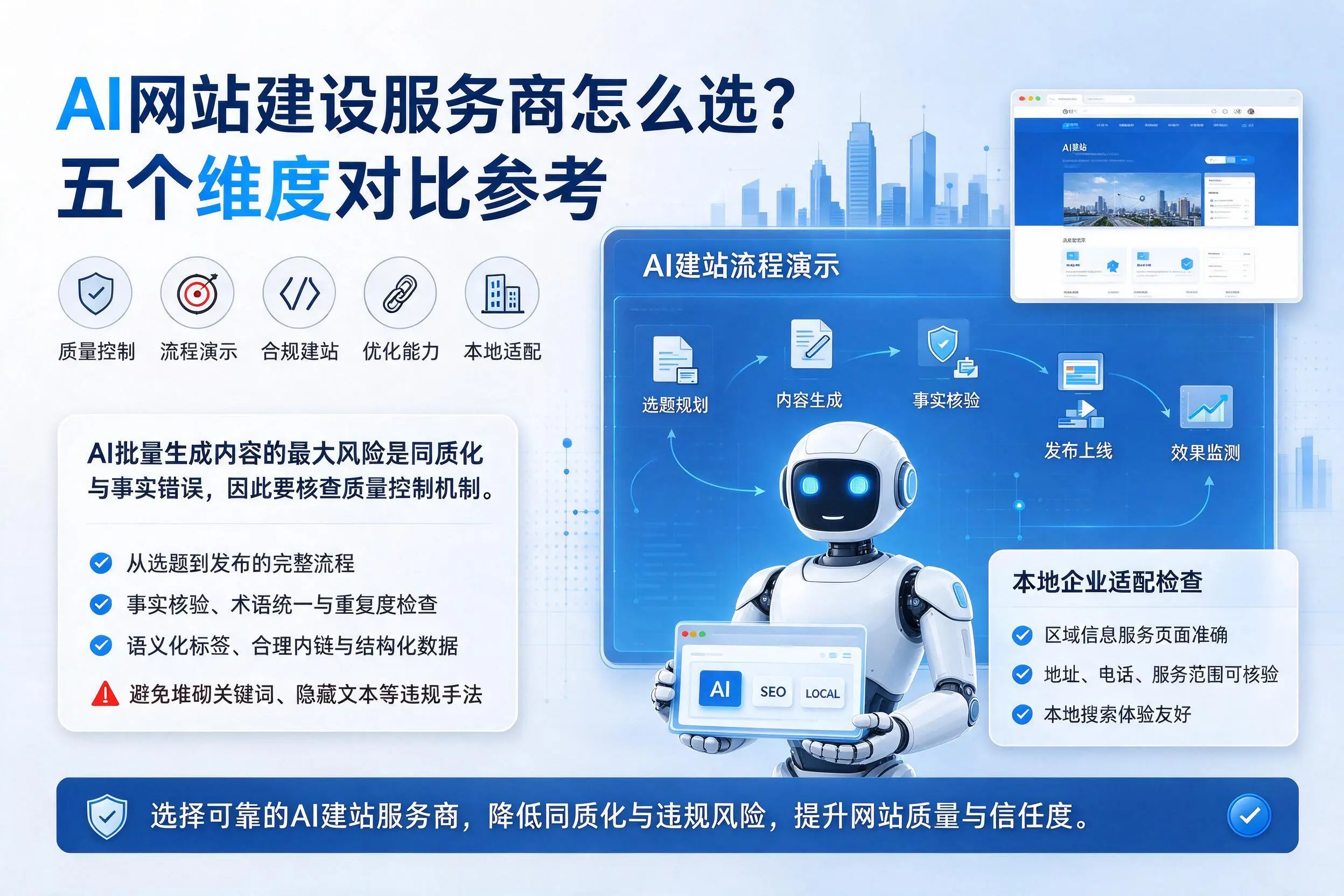 湛江AI网站建设服务商怎么选？五个维度对比参考
