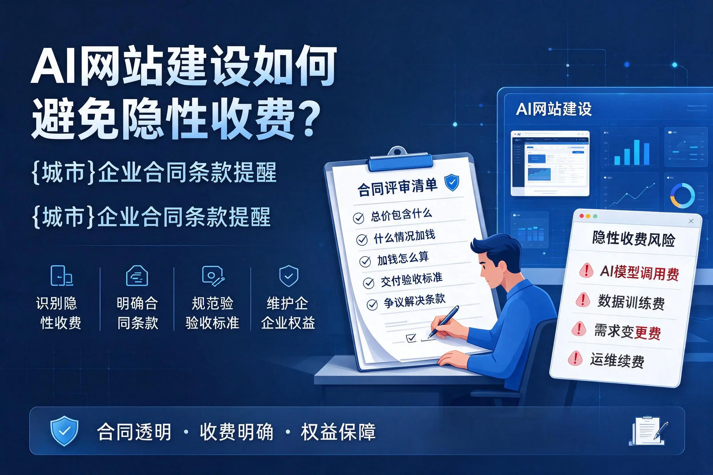 AI网站建设如何避免隐性收费?湛江企业合同条款提醒
