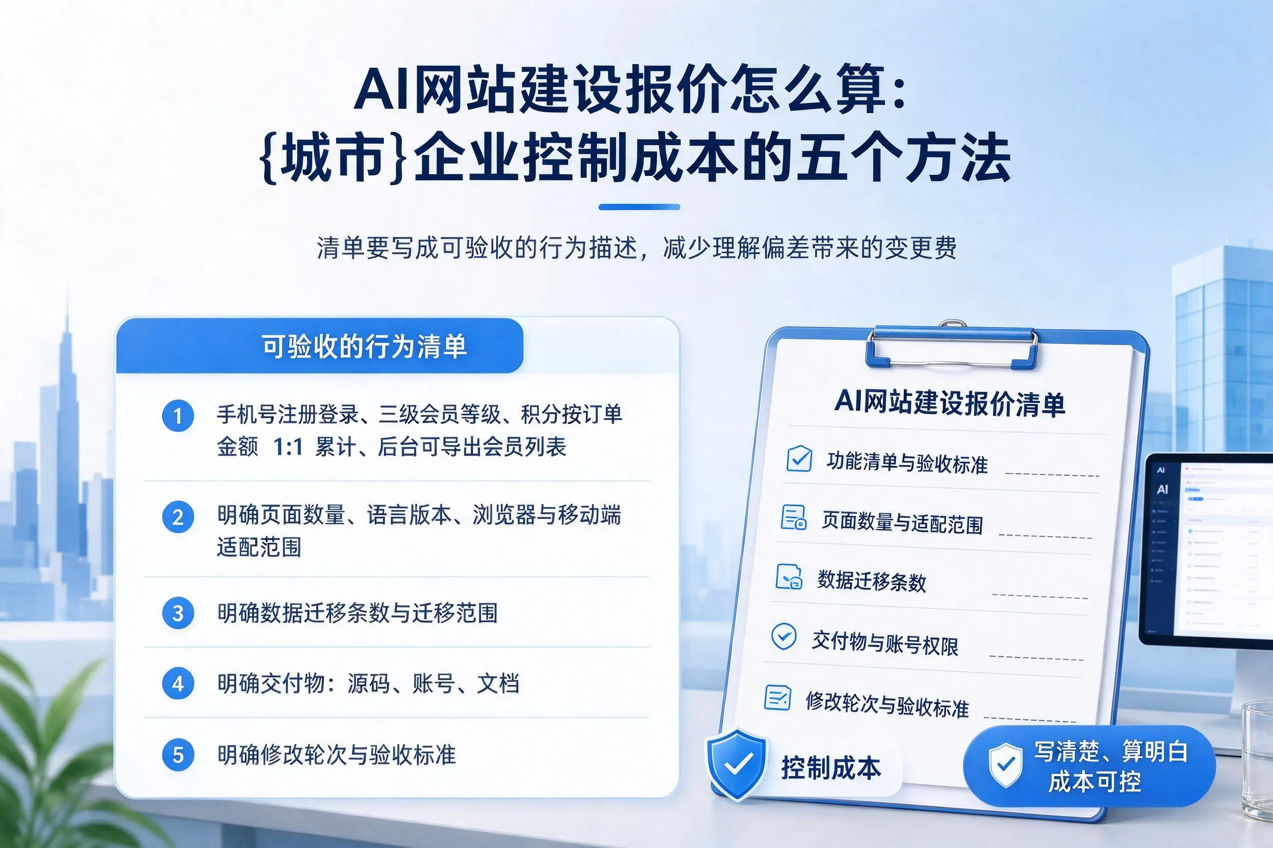 AI网站建设报价怎么算:湛江企业控制成本的五个方法